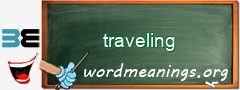 WordMeaning blackboard for traveling